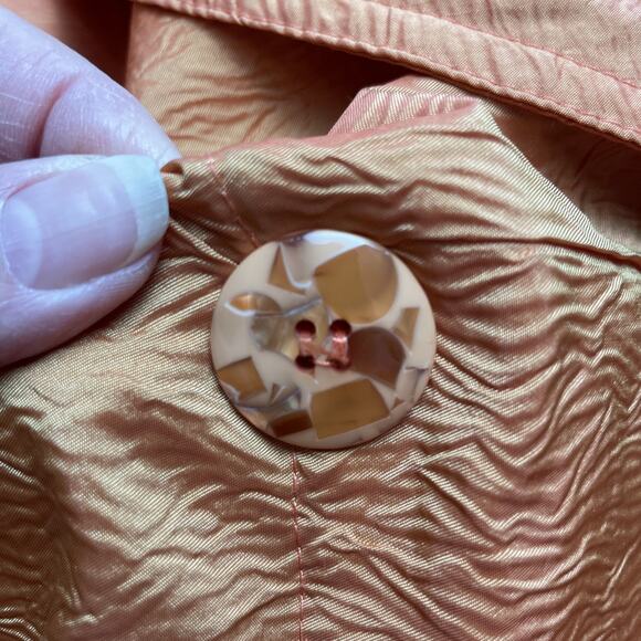 Mycra Pac One Donatella Raincoat Womens 2-M/L Pumpkin Shimmer Fall Lagenlook NWT - Picture 8 of 10